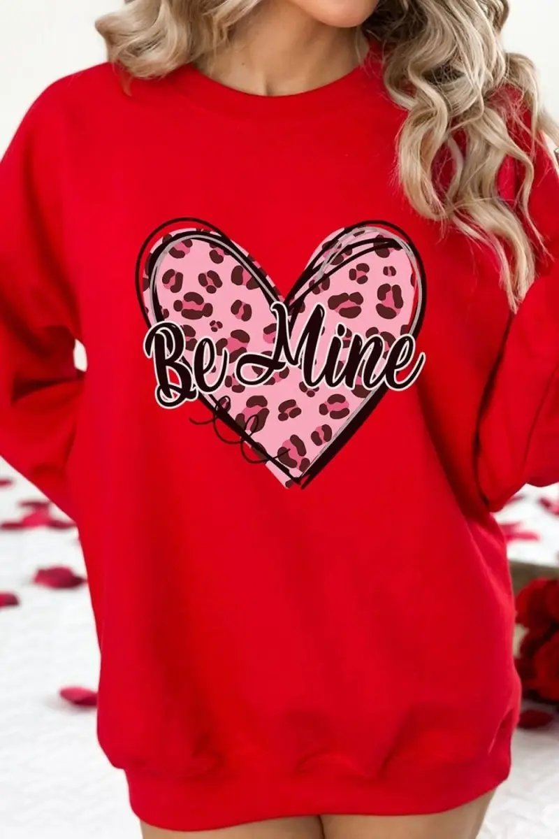 Valentine's Day BE MINE Heart Long Sleeve Sweatshirt - Love Salve